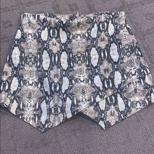 snake skin skort